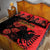 Albania Eagle Quilt Bed Set Red Poppy Flowers - Wonder Print Shop