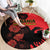 Albania Eagle Round Carpet Red Poppy Flowers