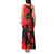 Personalised Albania Eagle Tank Maxi Dress Red Poppy Flowers - Wonder Print Shop