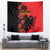 Albania Eagle Tapestry Red Poppy Flowers - Wonder Print Shop