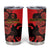 Personalised Albania Eagle Tumbler Cup Red Poppy Flowers - Wonder Print Shop