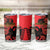 Personalised Albania Eagle Tumbler Cup Red Poppy Flowers - Wonder Print Shop