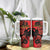 Personalised Albania Eagle Tumbler With Handle Red Poppy Flowers - Wonder Print Shop