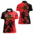 Personalised Albania Eagle Women Polo Shirt Red Poppy Flowers - Wonder Print Shop