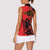 Personalised Albania Eagle Women Sleeveless Polo Shirt Red Poppy Flowers - Wonder Print Shop