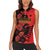 Personalised Albania Eagle Women Sleeveless Polo Shirt Red Poppy Flowers - Wonder Print Shop