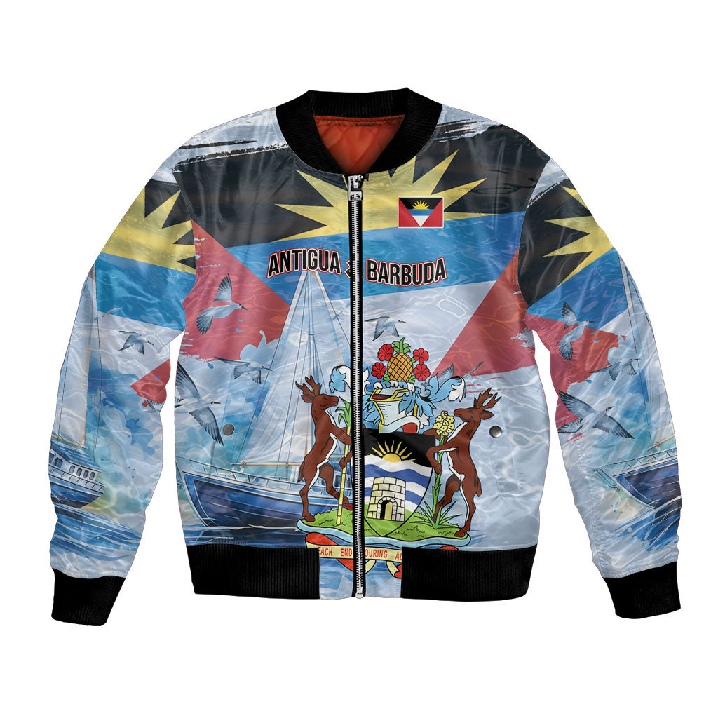 Personalized Antigua and Barbuda Sailing Bomber Jacket Caribbean Sailing