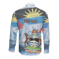 Personalized Antigua and Barbuda Sailing Long Sleeve Button Shirt Caribbean Sailing