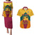 Sri Lanka Independence Day Couples Matching Puletasi and Hawaiian Shirt Golden Lion Sinha Flag Style - Wonder Print Shop