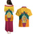 Sri Lanka Independence Day Couples Matching Puletasi and Hawaiian Shirt Golden Lion Sinha Flag Style - Wonder Print Shop