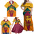 Sri Lanka Independence Day Family Matching Off Shoulder Maxi Dress and Hawaiian Shirt Golden Lion Sinha Flag Style - Wonder Print Shop