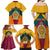 Sri Lanka Independence Day Family Matching Off Shoulder Maxi Dress and Hawaiian Shirt Golden Lion Sinha Flag Style - Wonder Print Shop