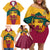 Sri Lanka Independence Day Family Matching Off Shoulder Short Dress and Hawaiian Shirt Golden Lion Sinha Flag Style - Wonder Print Shop