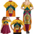 Sri Lanka Independence Day Family Matching Summer Maxi Dress and Hawaiian Shirt Golden Lion Sinha Flag Style - Wonder Print Shop