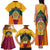 Sri Lanka Independence Day Family Matching Tank Maxi Dress and Hawaiian Shirt Golden Lion Sinha Flag Style - Wonder Print Shop