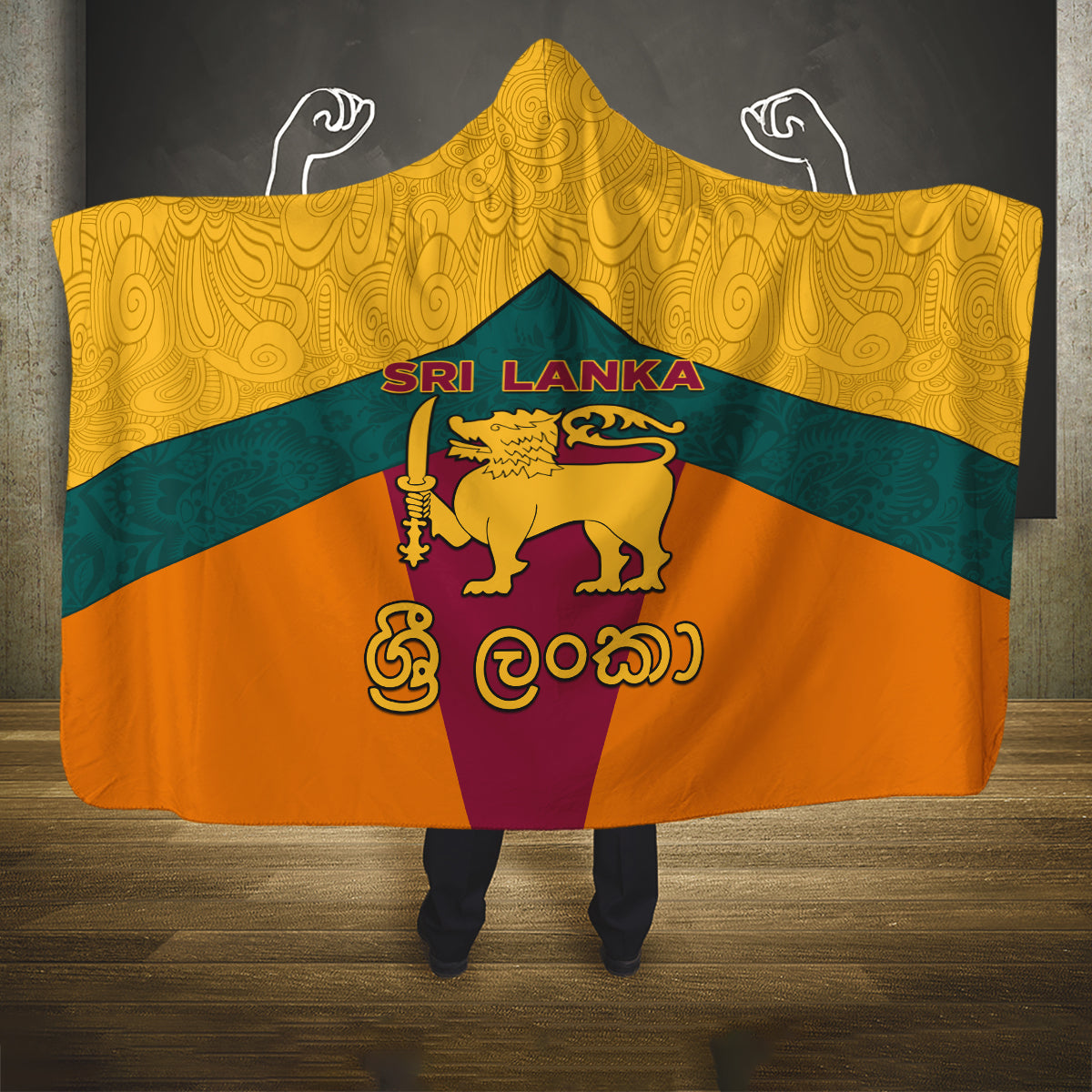 sri-lanka-independence-day-hooded-blanket-golden-lion-sinha-flag-style