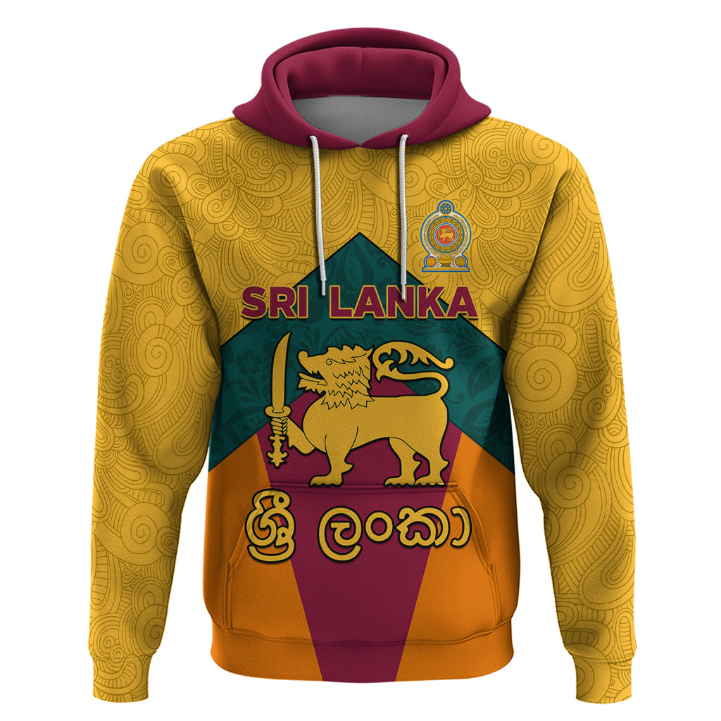 Sri Lanka Independence Day Hoodie Golden Lion Sinha Flag Style - Wonder Print Shop