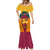 Sri Lanka Independence Day Mermaid Dress Golden Lion Sinha Flag Style - Wonder Print Shop