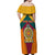 Sri Lanka Independence Day Off Shoulder Maxi Dress Golden Lion Sinha Flag Style - Wonder Print Shop