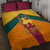 Sri Lanka Independence Day Quilt Bed Set Golden Lion Sinha Flag Style - Wonder Print Shop