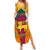 Sri Lanka Independence Day Summer Maxi Dress Golden Lion Sinha Flag Style - Wonder Print Shop