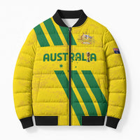 Custom Soccer 2026 Australia Bomber Puffer Jacket Socceroos Go Glory