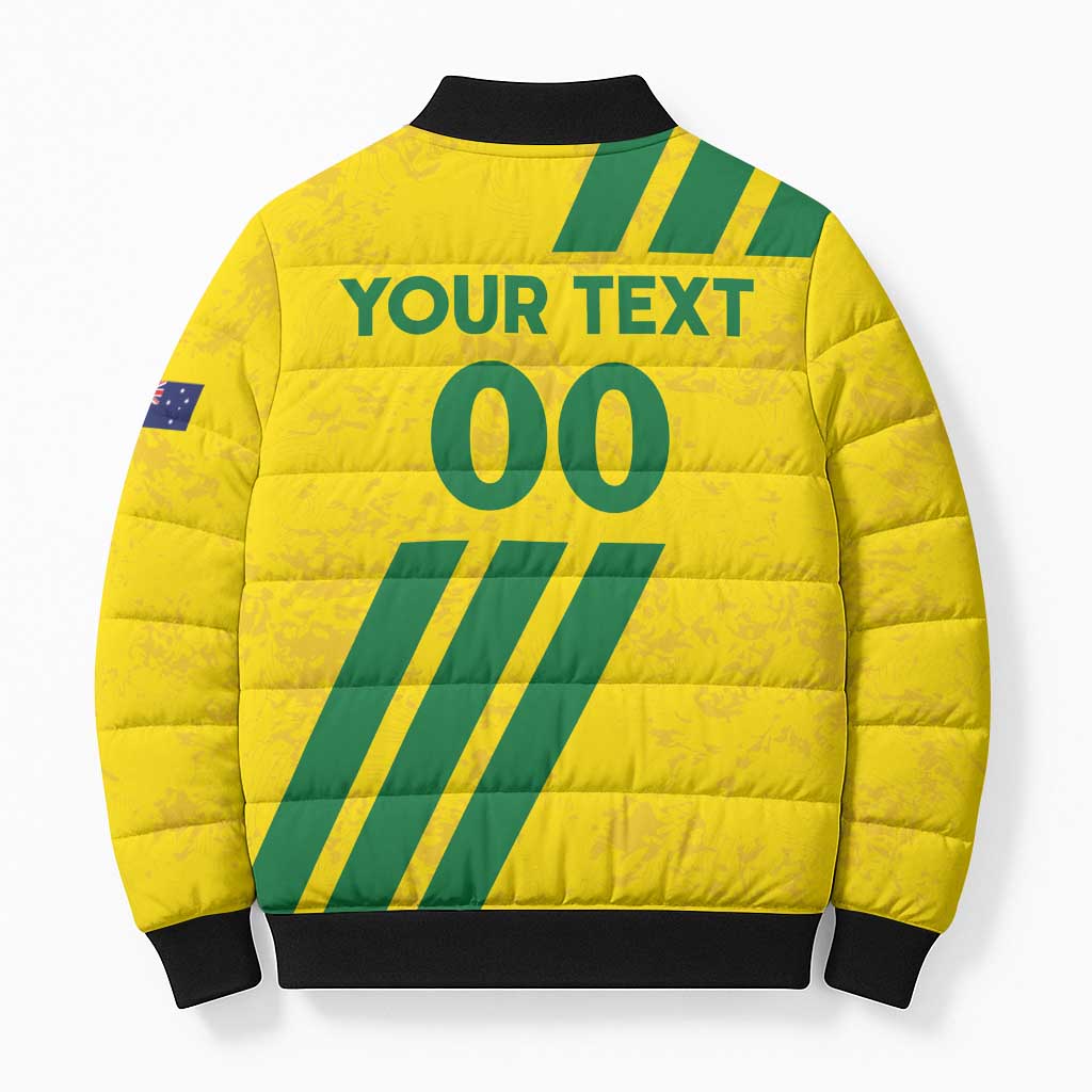 Custom Soccer 2026 Australia Bomber Puffer Jacket Socceroos Go Glory