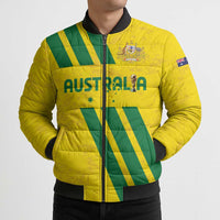 Custom Soccer 2026 Australia Bomber Puffer Jacket Socceroos Go Glory