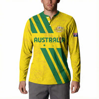 Custom Soccer 2026 Australia Button Sweatshirt Socceroos Go Glory