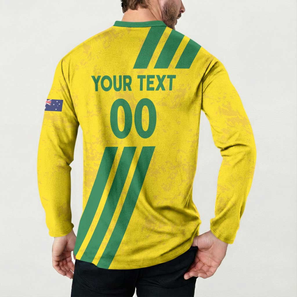 Custom Soccer 2026 Australia Button Sweatshirt Socceroos Go Glory
