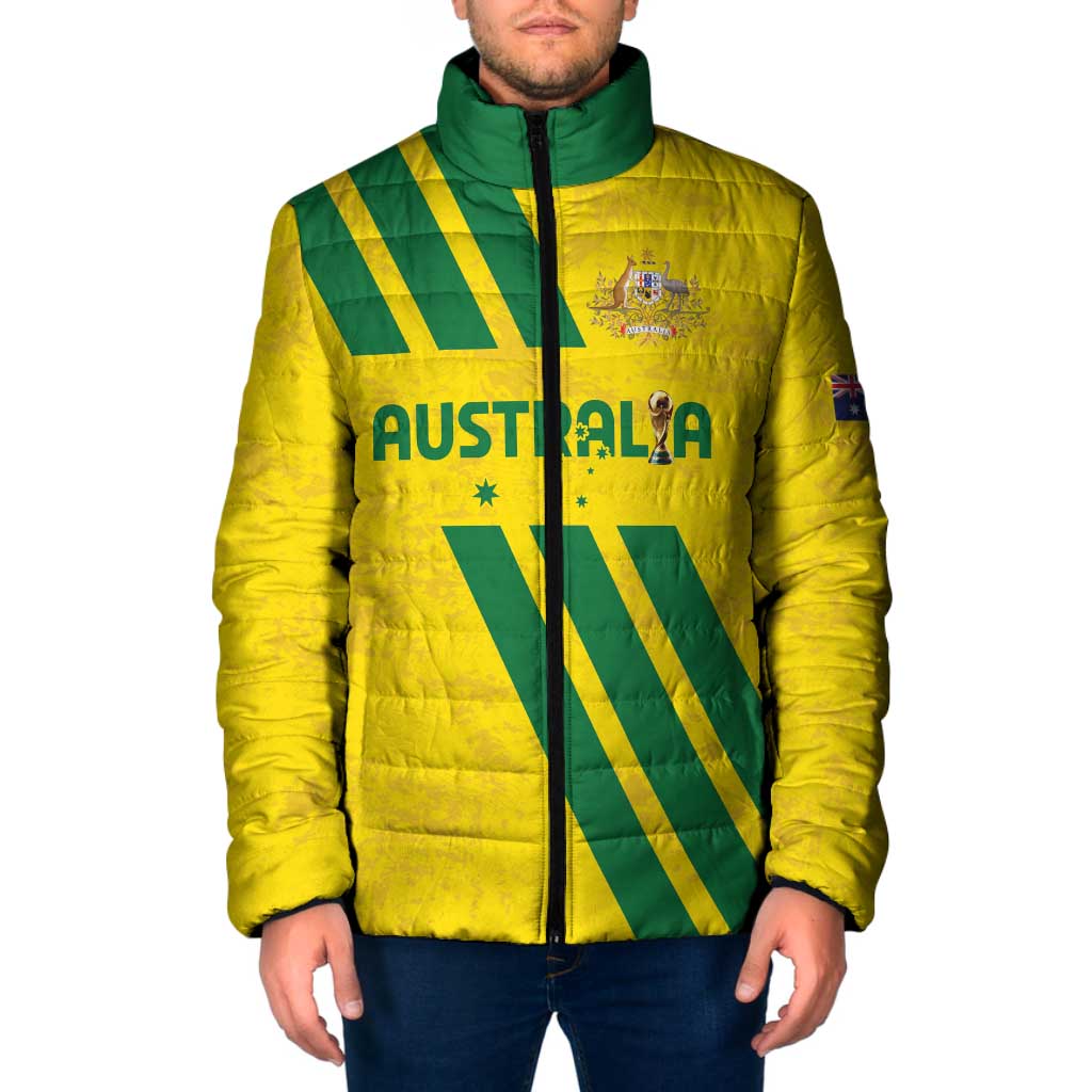 Custom Soccer 2026 Australia Padded Jacket Socceroos Go Glory