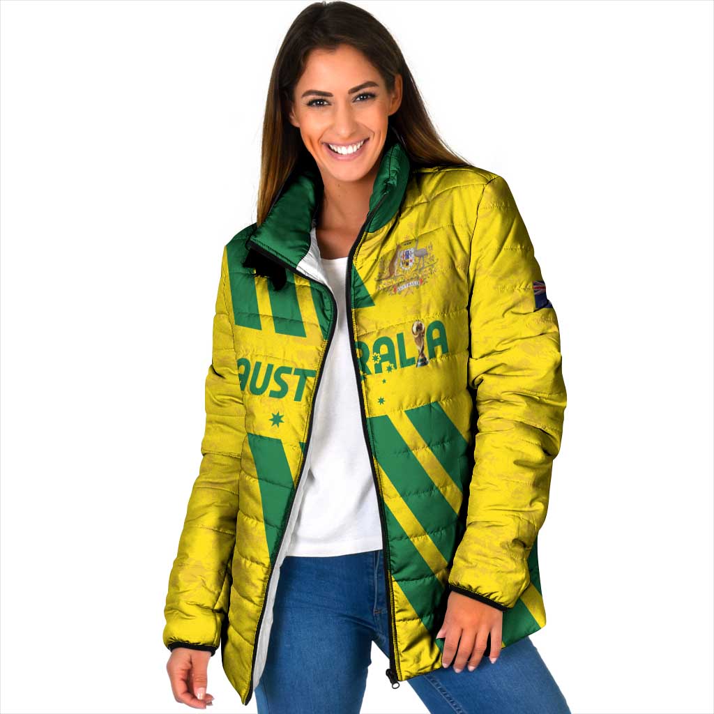 Custom Soccer 2026 Australia Padded Jacket Socceroos Go Glory