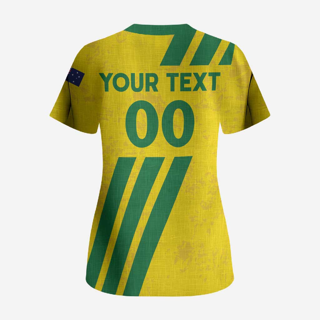 Custom Soccer 2026 Australia Scrub Top Socceroos Go Glory