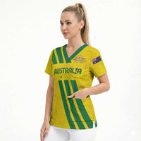 Custom Soccer 2026 Australia Scrub Top Socceroos Go Glory