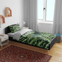 Bass Fishing Camouflage Bedding Set Zipper Stylized
