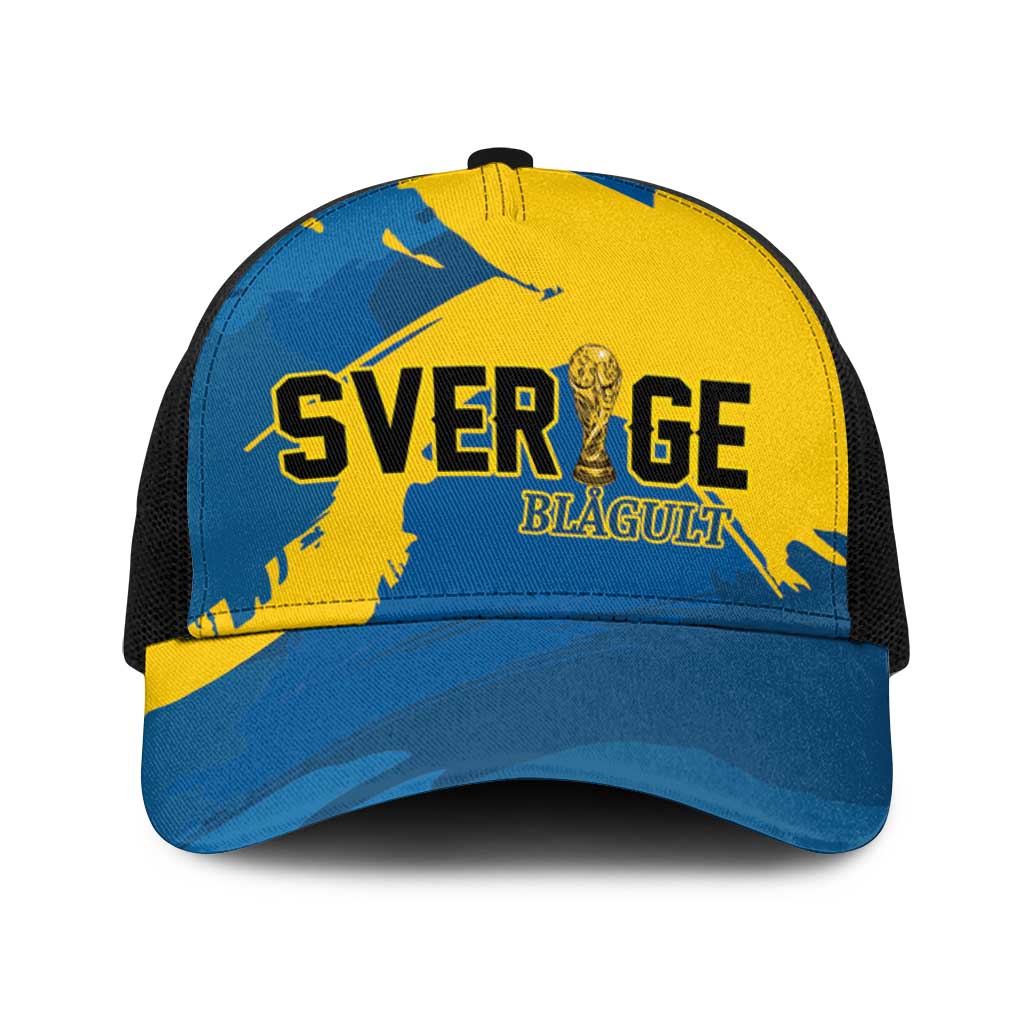 Football 2026 Sweden Baseball Net Cap Sverige Blagult Tillsammans