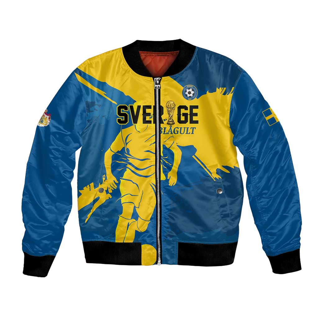 Custom Football 2026 Sweden Bomber Jacket Sverige Blagult Tillsammans