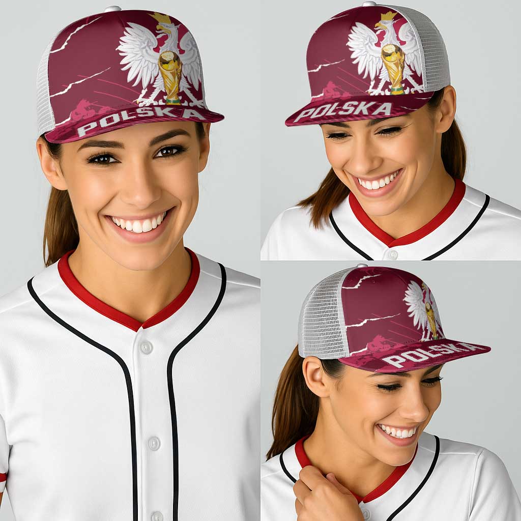 Football 2026 Poland Baseball Net Cap Go Polska Eagles