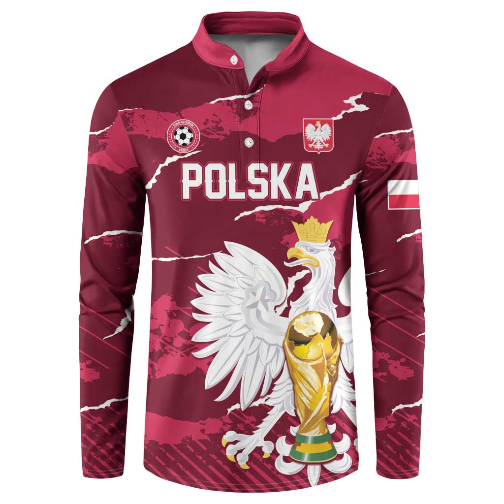 Custom Football 2026 Poland Button Sweatshirt Go Polska Eagles