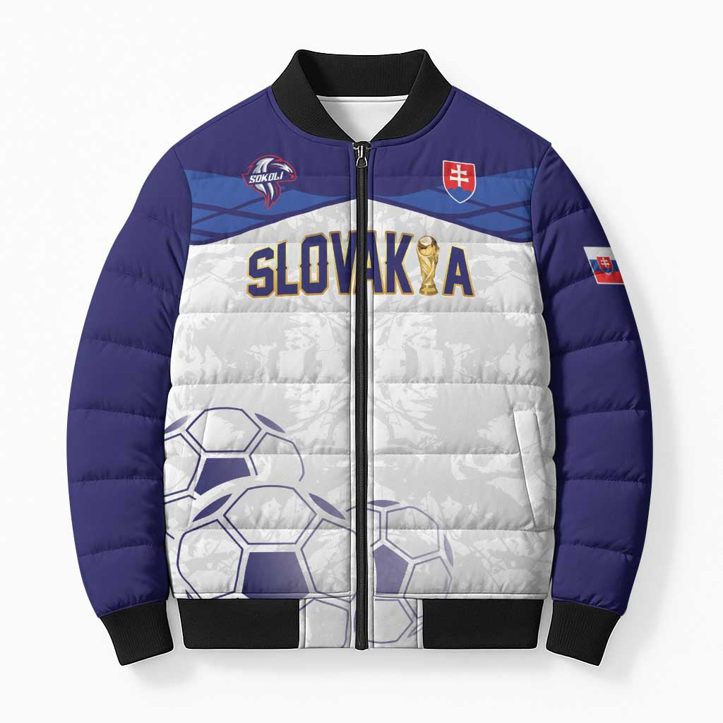 Custom Football 2026 Slovakia Bomber Puffer Jacket Hrabri Sokoli