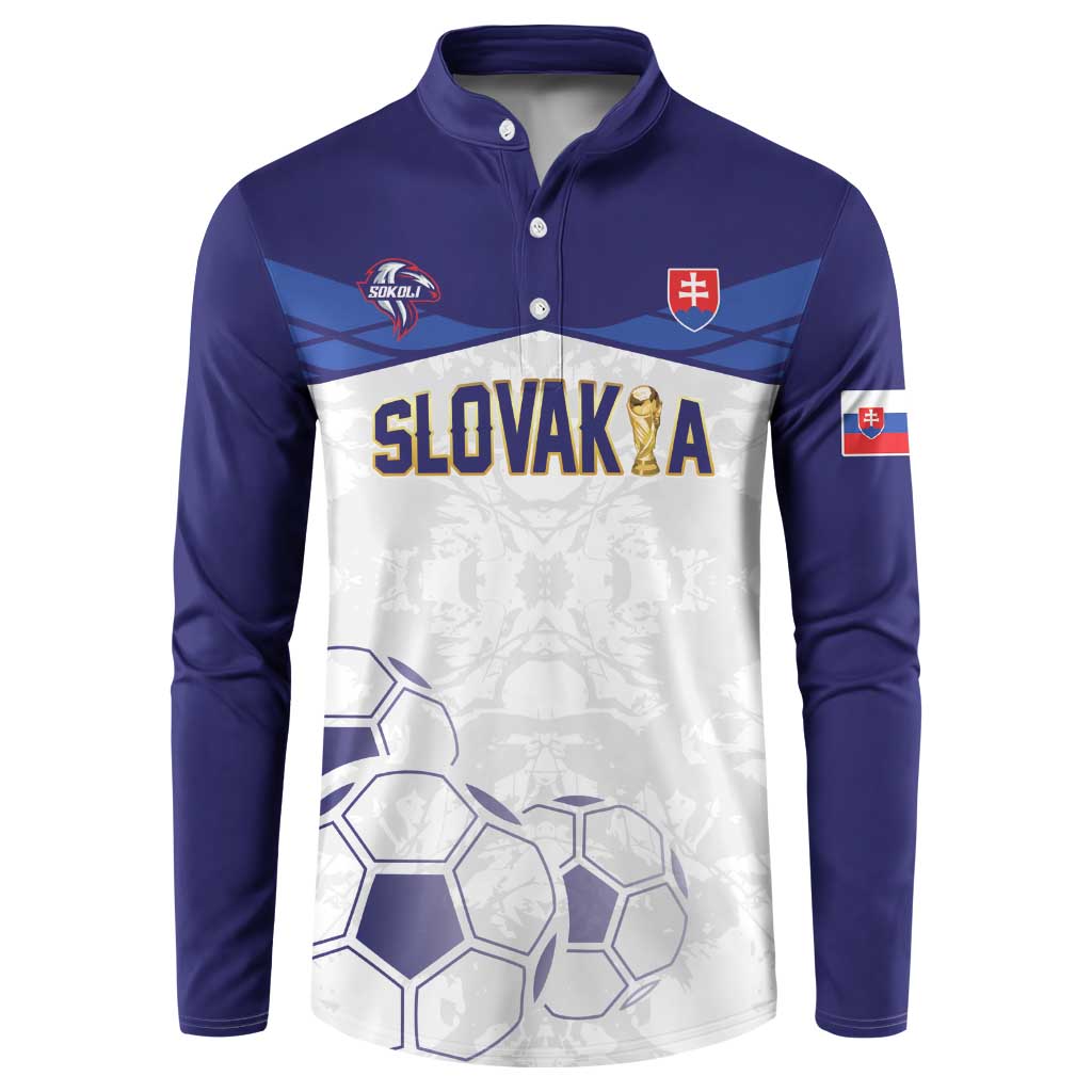 Custom Football 2026 Slovakia Button Sweatshirt Hrabri Sokoli