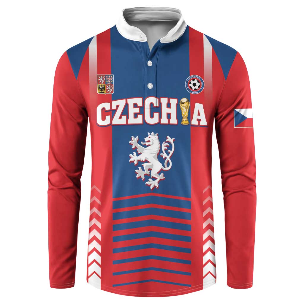 Custom Football 2026 Czechia Button Sweatshirt Czech Republic Proud Lions