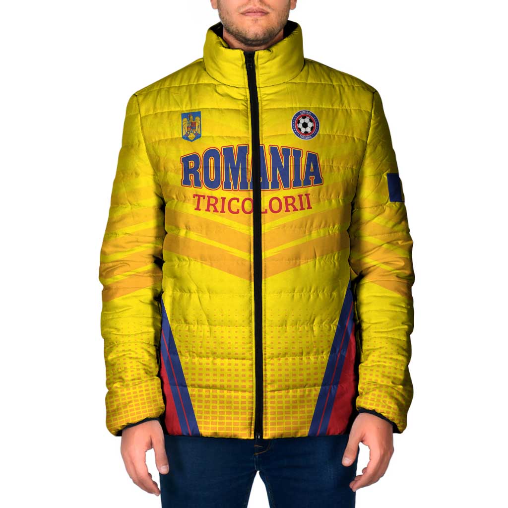Custom Football Romania Padded Jacket Hai Tricolorii