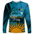 Custom 10 July The Bahamas Independence Day Long Sleeve Shirt Bahamian Blue Marlin With Hibiscus - Wonder Print Shop