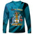 Custom 10 July The Bahamas Independence Day Long Sleeve Shirt Bahamian Blue Marlin With Hibiscus - Wonder Print Shop