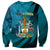 Custom 10 July The Bahamas Independence Day Sweatshirt Bahamian Blue Marlin With Hibiscus - Wonder Print Shop