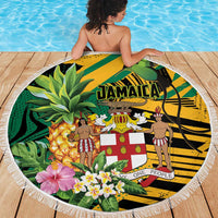 Jamaica Red-billed Streamertail Beach Blanket Pineapple Tropical Style - Wonder Print Shop