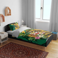 Jamaica Red-billed Streamertail Bedding Set Pineapple Tropical Style - Wonder Print Shop