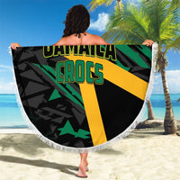 Rugby Jamaica Crocs Beach Blanket Cool Runnings on Grass - Wonder Print Shop