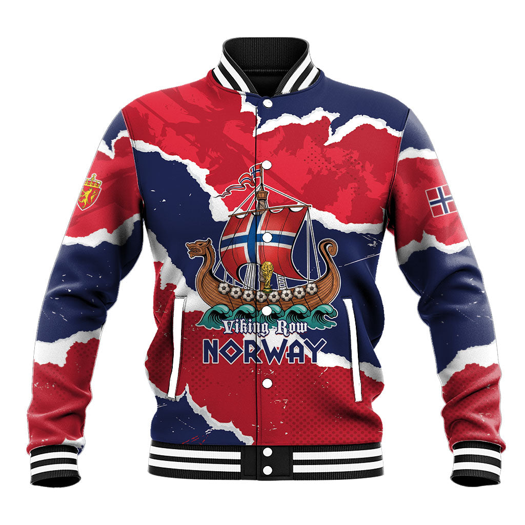 Custom Norway 2026 Soccer Baseball Jacket Vikings Keep Rowing